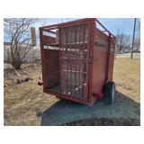 Red Livestock or Utility Trailer for Farm or Yard Use