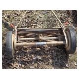 Vintage Silent Scotts Push Reel Lawn Mower and Hand Seed Planter