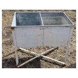 Vintage Wash Tub and Wringer Set with Rust Patina