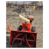 Allis-Chalmers Snow Blower with Chains - Runs, May Need Carb Adjustment or Cleaning