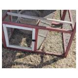 Wooden Chicken Coop with Wire Mesh Panels