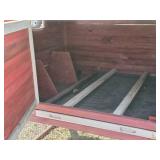 Wooden Chicken Coop with Wire Mesh Panels
