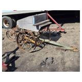 Vintage Seed Planter Implements with Metal Wheels