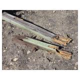 Vintage Seed Planter Implements with Metal Wheels