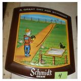 1977 Schmidt Beer plastic sign in perfect condition