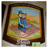 1977 Schmidt Beer plastic sign in perfect condition