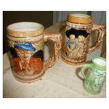 FIVE beer steins plus one mini