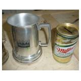 Hamms tankard, Miller lite beer can bank, shot glass, glass mug from MGM Grand