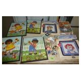 Raggedy Ann needlepoint canvas, wall hangings and more
