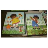 Raggedy Ann needlepoint canvas, wall hangings and more