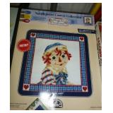 Raggedy Ann needlepoint canvas, wall hangings and more
