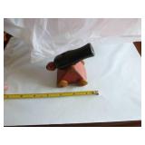 vintage wood toy cannon