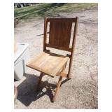 Vintage wood folding chair by Simmons in Kenosha WI