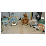 FIVE Vintage decorative Jim Beam decanters