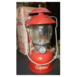 Vintage Coleman lantern single mantle red 200A195