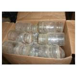 Large box of approx 17 vintage jars with flip close lid