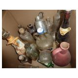 Box full of old bottles