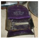 Vintage iron, waffle maker, razor, grinder etc