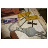 Vintage iron, waffle maker, razor, grinder etc