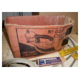 Vintage iron, waffle maker, razor, grinder etc