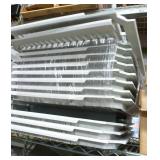 FIFTEEN Halves of Metro Max Q shelves, plus some dividers and label holders, caps for the top of posts