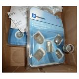 lug nuts, drill bits, small socket set