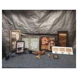 Collection of Decorative Picture Frames and Figurines