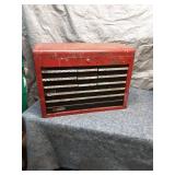 Red Metal Tool Chest with Multiple Drawers
