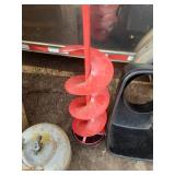 Used Ice Auger with Drill Bit, Propane Tank, and Sled