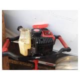 Used Ice Auger with Drill Bit, Propane Tank, and Sled