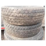 Set of 5 Used Mixed Brand Tires with Various Tread Patterns