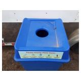 Large Blue Outdoor Plastic Recycling Bin