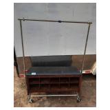 Rolling Garment Rack with Shoe Rack