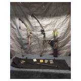 Ben Pearson and Hoyt Compound Bows with Arrows and Accessories