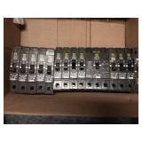 Lot of Square D Circuit Breakers Including 15A and 20A Models