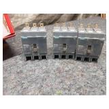 Assorted Lot of Circuit Breakers Including Siemens and Cutler-Hammer