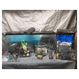 Assorted Aquarium Fish Tanks and Accessories