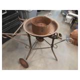 Antique Blacksmith Blower Forge with Wheels