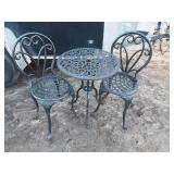 metal garden table and chairs