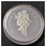 1994 CANADIAN PROOF SILVER DOLLAR with CASE