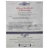 1 UNCUT SHEET OF 4  US $1 BILLS with HOLDER.  Series 2003A.