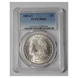 1883-CC MS65 PCGS Morgan Dollar  (1,204,000 minted)