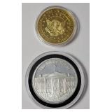 Donald Trump 1 Oz. Silver Round Cased / (Bonus) Donald Trump Commemorative Coin in Case