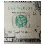 2  - 1963 Barr Dollars   (These Notes are considered very collectible due to Joseph Barr