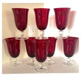 Ruby Reed Fluted Stemware