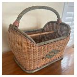 Wicker Literature Stand