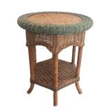 Vintage Wicker Accent Table