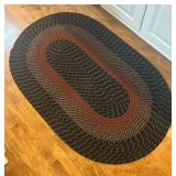 Vintage Braided Oval Rug