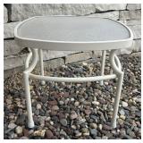 Glass Top Patio Accent Table