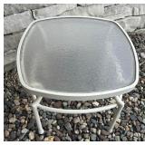 Glass Top Patio Accent Table
